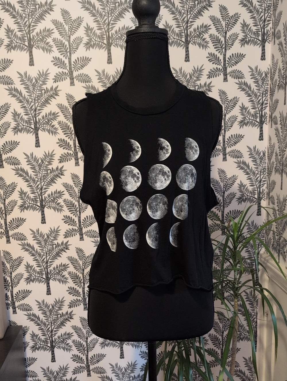 Brandy Melville Black Moon Phase Tank Top